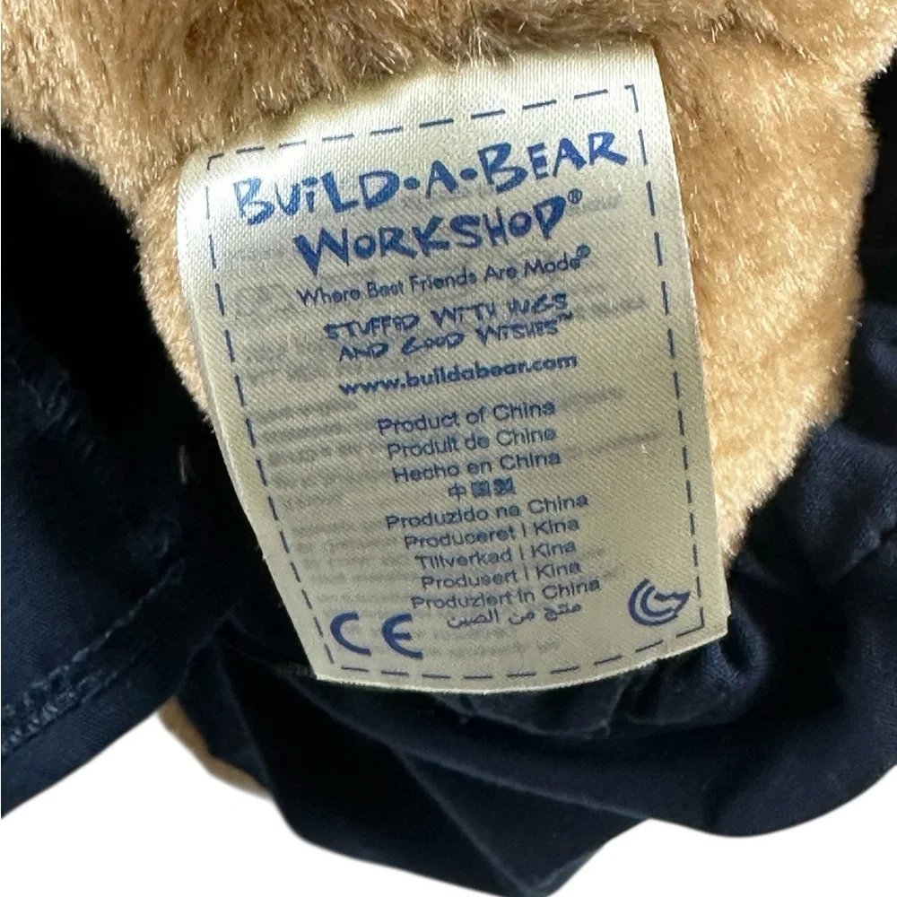 Build A Bear Workshop Dog Plush in USA Airforce Uniform SZ 15”